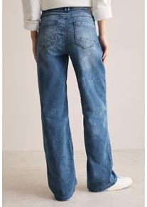 Cecil Damen Loose-fit-Jeans, blau, casual, Gr. 34, unifarben, Jeans, 75% Baumwolle, 23% Polyester, 2% Elasthan, Jeans, im Loose Fit