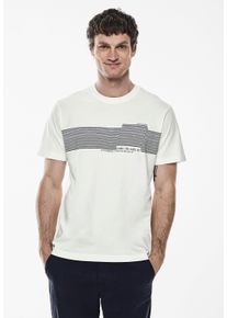 Street One MEN Herren Rundhalsshirt, weiß, casual, Gr. XXL, gestreift, Web, 100% Baumwolle, Shirts, aus reiner Baumwolle