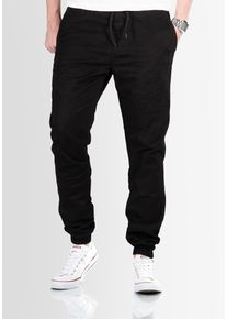 Herren Chinohose "ASGenteliio", schwarz, Gr. 34, Alessandro Salvarini, Obermaterial: 98% Baumwolle, 2% Elasthan, Hosen, mit sehr hohen Tragekomfort