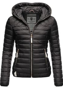 Navahoo Damen Steppjacke "Ich Bin Hübsch", schwarz, modisch, Gr. XXL, Oberstoff: 100% Nylon, Futter: 100% Polyester, Wattierung: 100% Polyester,