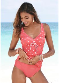 s.Oliver Damen Bügel-Tankini-Top "Audrey", rot, Gr. 44, gepunktet, gestreift, Recycling-Polyamid, Bikini-Oberteile, im Punkte und Streifen Mix