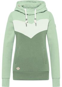 Ragwear Damen Kapuzensweatshirt "TREGA", grün, casual, Gr. XL, colorblocking, mehrfarbig, kontrastfarbene Details, Sweatware, Obermaterial: 65%