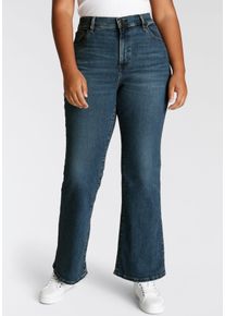 LEVI'S® PLUS LEVI'S PLUS Damen Bootcut-Jeans "726 PL HR FLARE", blau, casual, Gr. 20, Denim/Jeans, Obermaterial: 85% Baumwolle, 7% Lyocell, 6% Elastomultiester,