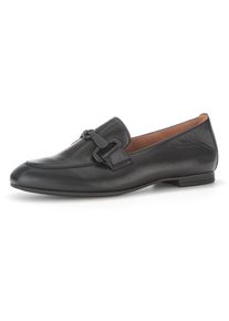 Gabor Damen Slipper, Gr. 40, schwarz, Nappaleder, klassisch, Schuhe, Loafer, Halbschuh mit Lederinnensohle