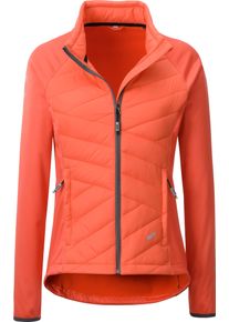 LPO Damen Fleecejacke "EDINA II WOMEN", orange, casual, Gr. 44, 100% Polyester, Jacken, weiche Hybrid-Fleecejacke in traditioneller Optik