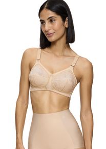 Triumph Damen Bügelloser BH "Doreen X", Gr. 105, beige, Microtouch, Spitze, Obermaterial: 84% Polyamid, 10% Elasthan (LYCRA), 6% Baumwolle,