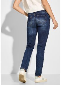Cecil Damen Comfort-fit-Jeans, blau, casual, Gr. 30, unifarben, Web, Jeans, 84% Baumwolle, 14% Polyester, 2% Elasthan, Jeans, Middle Waist