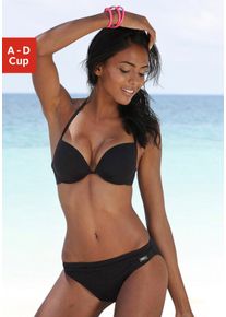 Buffalo Damen Push-Up-Bikini-Top "Happy", schwarz, Gr. 32, unifarben, Microfaser, Polyamid, Bikini-Oberteile, in mehreren Trendfarben