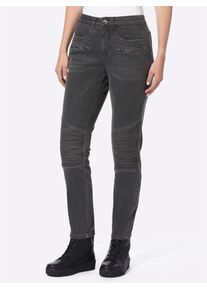 Heine Damen Bequeme Jeans, schwarz, Gr. 44, unifarben, 99% Baumwolle, 1% Elasthan, Jeans