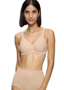 Triumph Damen Bügelloser BH "Modern Soft+Cotton N", Gr. 110, beige, Microtouch, Obermaterial: 39% Baumwolle, 38% Polyamid, 23% Elasthan (LYCRA),