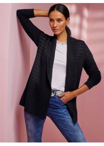 Heine Damen Strickjacke, schwarz, Gr. 38, unifarben, 45% Viskose, 35% Polyamid, 20% Polyester, Strickjacken