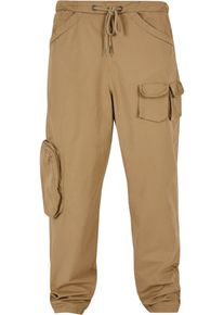 Urban Classics Herren Cargohose "Urban Classics Herren Asymetric Pants", beige, Gr. 36, unifarben, 100% Baumwolle, Hosen