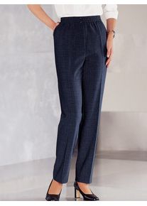 CLASSIC Damen Schlupfhose, blau, Gr. 38, meliert, unifarben, 53% Polyester, 43% Schurwolle, 4% Elasthan, Hosen