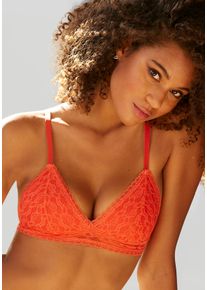s.Oliver Damen Bralette "Clarissse", Gr. 32, rot, Microtouch, Obermaterial: 93% Polyamid, 7% Elasthan, feminin, BHs, ohne Bügel aus feiner, floraler