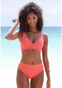 Lascana Damen Triangel-Bikini-Top "Lolo", orange, Gr. 44, unifarben, Recycling-Polyamid, Bikini-Oberteile, in Bralette-Form