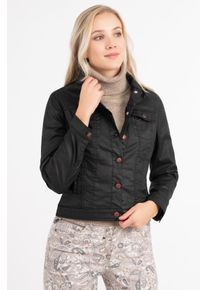 Recover Pants Damen Lederimitatjacke "Lederimitatjacke", schwarz, casual, Gr. 48, unifarben, 98% Baumwolle;2% Elasthan, Jacken, in gerader Silhouette