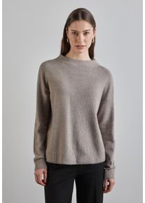 Street One Damen Strickpullover, beige, casual, Gr. 34, unifarben, Web, 37% Baumwolle, 34% Polyacryl, 26% Polyester, 3% Elasthan, Pullover, im soften