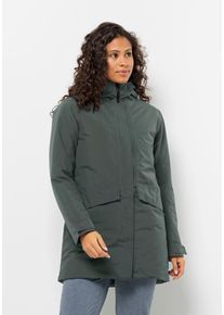 Jack Wolfskin Damen Funktionsmantel "TEMPELHOF COAT W", grün, Gr. S, OBERSTOFF 100% POLYESTER, FUTTER 100% POLYESTER FÜLLUNG 100% POLYESTER, Mäntel
