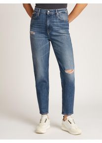 Damen Mom-Jeans "MOM JEAN", blau, casual, Gr. 25, Calvin Klein Jeans, unifarben, Denim/Jeans, Obermaterial: 99% Baumwolle, 1% Elasthan, Jeans, mit