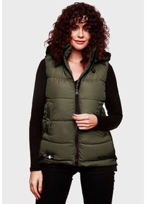 Marikoo Damen Steppweste "Zarinaa", grün, Gr. L, Obermaterial: 100% Polyester, Futter&Wattierung: 100% Polyester, Westen, mit vier seitlichen Taschen