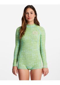 Billabong Damen Neoprenanzug "2/2mm Spring Fever", blau, Gr. 12, [Hauptstoff] 80% Neopren, 10% Nylon, 10% Polyester, Sportanzüge