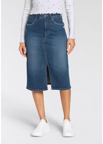 Kangaroos Damen Jeansrock, blau, Basic, Gr. 32, Denim/Jeans, Obermaterial: 98% Baumwolle, 2% Elasthan, Röcke, in Midilänge mit Schlitz