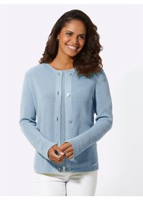 Casual Looks Damen Strickpullover "Twinset", blau, Gr. 42, unifarben, 100% Baumwolle, Pullover