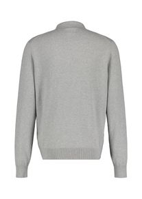 Lerros Herren Strickpullover "Lerros Langarm Strickpolo mit Wollanteil", grau, Gr. XL, 80% Baumwolle, 20% Wolle, Pullover