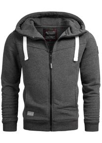 Herren Kapuzensweatjacke "ASMeroiia", grau, Gr. M, Alessandro Salvarini, Obermaterial: 80% Baumwolle, 20% Polyester, Sweatjacken, mit großer Kapuze