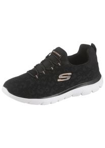 Skechers Damen Slip-On Sneaker "Summits", Gr. 41, schwarz, Textil, sportlich, Schuhe, Slipper, Freizeitschuh, Komfortschuh mit Memory Foam
