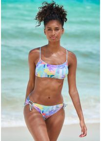 Venice Beach Damen Bikini-Hose "Varia", lila, Gr. 32, bedruckt, Polyamid, Microfaser, Badehosen, in edlen Pastelltönen