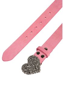 Damen Ledergürtel, pink, casual,modisch, Gr. 115, RETTUNGSRING BY SHOWROOM 019, unifarben, Leder, Gürtel, mit austauschbarer Schließe »Rosenherz