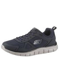 Skechers Herren Sneaker "Track-Scloric", Gr. 40, blau, Textil, Leder, sportlich, Schuhe, Freizeitschuh, Halbschuh, Schnürschuh mit Skechers Memory