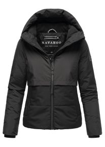 Navahoo Damen Steppjacke "Liebesküken XIV", schwarz, modisch, Gr. XXL, Obermaterial: 100% Polyester (recycelt), Innenfutter: 100% Polyester,