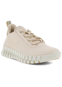 Ecco Damen Slip-On Sneaker "GRUUV W", Gr. 35, beige, Leder, sportlich, Schuhe, Freizeitschuh, Halbschuh, Slipper mit ergonomischer Fluidform Sohle