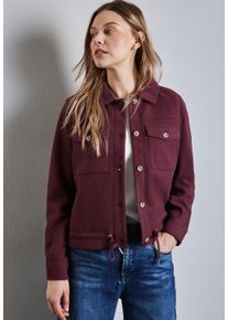 Street One Damen Kurzjacke, rot, casual, Gr. 44, unifarben, Stoff, 90% Polyester, 10% Viskose, Jacken, mit Tunnelzug am Saum