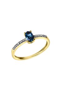 Vivance Damen Fingerring "585/- Gelbgold London Topas und Diamant", 054 (17,2), 0,006 ct P2 = erkennbare Einschlüsse, Gold, gelb, Gold, Fingerringe