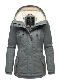 Marikoo Damen Winterjacke "Bikoo", blau, modisch, Gr. L, Oberstoff: 100% Baumwolle, Futter: 100% Polyester, Wattierung: 100% Polyester, Ärmelfutter: