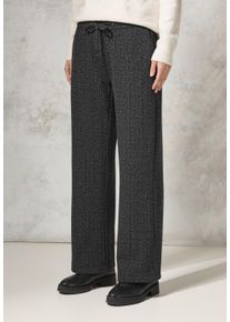 Cecil Damen Stoffhose, schwarz, casual, Gr. XL, unifarben, Stoff, 61% Polyester, 21% Viskose, 15% Baumwolle, 3% Elasthan, Hosen, High Waist