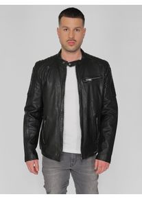 Mustang Herren Lederjacke "31021311", schwarz, Gr. M, Obermaterial: 100% Leder, Lamm / Innenfutter: 100% Baumwolle / Ärmelfutter: 100% Polyester,