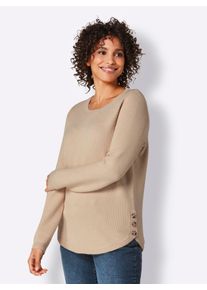 Damen Strickpullover "Viskose-Lyocell-Pullover", beige, Gr. 38, CREATION L PREMIUM, unifarben, 42% Viskose, 30% Lyocell, 28% Polyester, Pullover