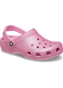 Crocs Kinder Clog "Classic Clog", Gr. 22, rosa, Croslite, schimmernd, Glitzer, casual, Schuhe, Glitzerschuh, Babyschuh, Sommerschuh mit allover