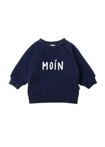 Liliput Herren Sweatshirt "Moin", blau, Gr. 62, bedruckt, 80% Baumwolle, 20% Polyester, Sweatshirts, mit angenehmem Rundhalsausschnitt