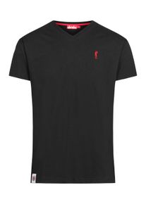 Derbe Herren Print-Shirt "Basic Kippes", schwarz, casual, Gr. M, Obermaterial: 100% Baumwolle, Shirts, Made in Portugal, Flamé Qualität