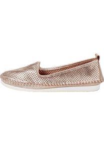 Heine Damen Slipper, Gr. 40, rosa, Glattleder, Leder, sportlich, Schuhe