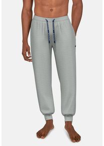 Tom Tailor Herren Pyjamahose, Gr. 52, grau, Single Jersey, Obermaterial: 60% Baumwolle, 40% Polyester, gestreift, casual, Hosen, mit Logo-Bindeband