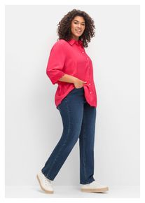sheego Damen Stretch-Jeans "Große Größen", blau, casual, Gr. 58, unifarben, Obermaterial: 75% Baumwolle, 23% Polyester (REPREVE), 2% Elasthan, Jeans,