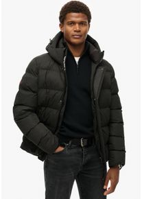 Superdry Herren Steppjacke "HOODED MICROFIBRE SPORT PUFFER", schwarz, modisch, Gr. XXXL, unifarben, Web, Obermaterial: 100% Polyester, Jacken