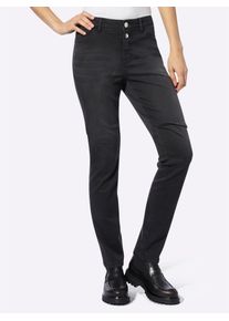 Heine Damen Bequeme Jeans, schwarz, Gr. 36, unifarben, 51% Baumwolle, 23% Polyester, 14% Lyocell, 10% Viskose, 2% Elasthan, Jeans
