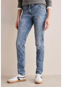 Cecil Damen Slim-fit-Jeans "Style Scarlett", blau, casual, Gr. 26, Denim/Jeans, Obermaterial: 69% Baumwolle, 29% Polyester, 2% Elasthan, Jeans, in